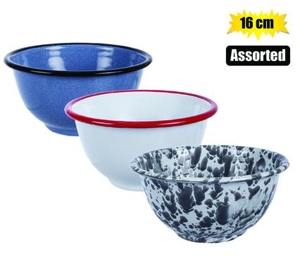 ENAMEL MIXING BOWL 16CM