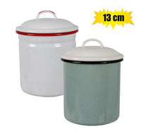 CANNISTER ENAMEL 13cm