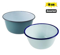 ENAMEL PUDDING BASIN 18CM