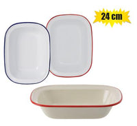 PIE DISH ENAMEL 24cm OBLONG