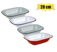 PIE DISH ENAMEL 28cm OBLONG