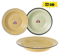 ENAMEL PLATE 22cm PLAIN (SOUP)