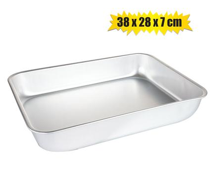 BAKEWARE ALUMINIUM RECTANGLE 38x28x7cm