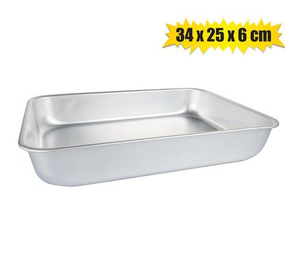 BAKEWARE ALUMINIUM RECTANGLE 34x25x6cm