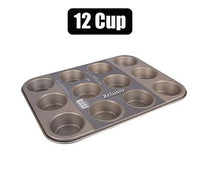 BAKEWARE NON-STICK MUFFIN PAN 12-CUP GOLD