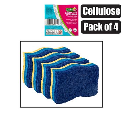 PACK OF 4 CELLULOSE SCOURER