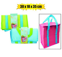 COOLER-BAG 2xTONE NYLON ASSTD 30x18x35cm