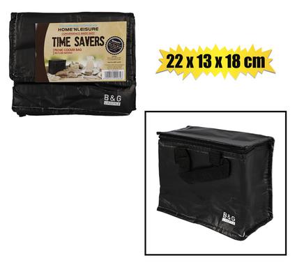 BLACK COOLER BAG 22x13x18cm