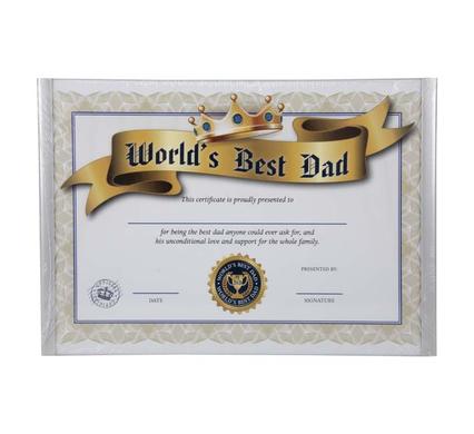 GIFT FOR DAD POSTER CERTIFICATE