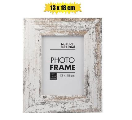 WHITE STRESSED PHOTO FRAME 13X18CM