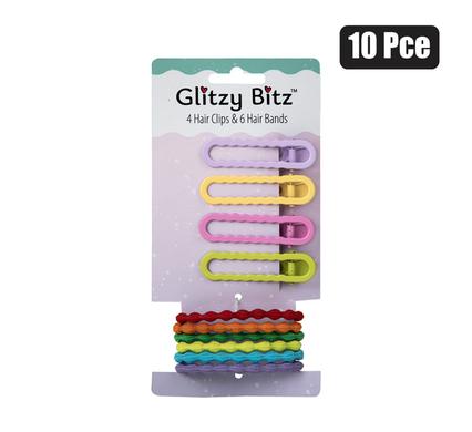 TRENDY HAIR CLIPS & HAIR BAND PACK OF 10PCS