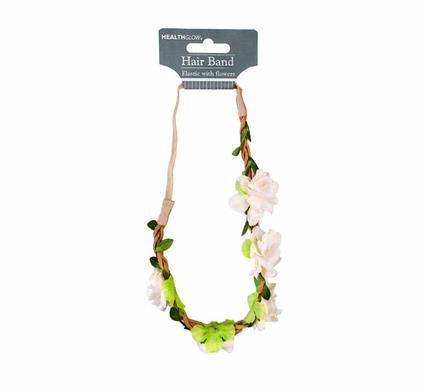 HAIR BAND WITH FLOWERS ELASTICATED