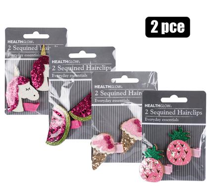 PACK OF 2 SEQUINED HAIR CLIPS
