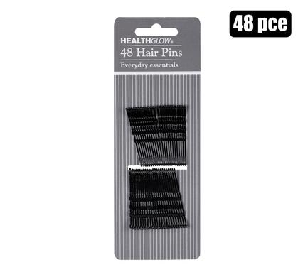 48 BLACK HAIR PINS 50mm