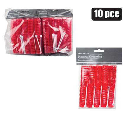 HAIR CURLERS PACK OF 10 RED SMALL