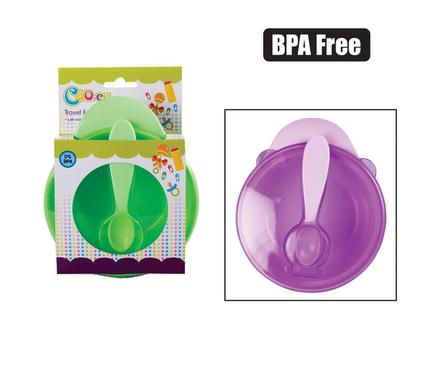 BABY FEEDING BOWL WITH LID AND SPOON