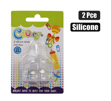 BABY FAST FLOW SILICONE TEATS PACK OF 2