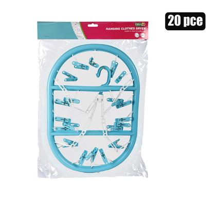 CLOTHES DRYER 20-PEG ASSORTED