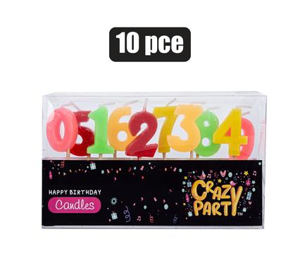 BIRTHDAY CANDLES NUMBERS 10pc