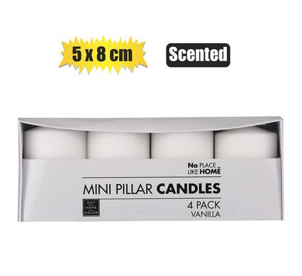SCENTED CANDLE-SET 4PC PILLAR