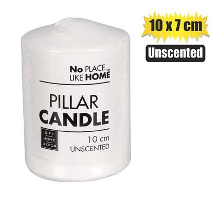 Candle Pillar Round 10x7cm Unscented
