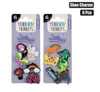 PACK OF 6 TRENDY SHOE CHARMS