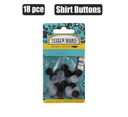 HABERDASHERY BUTTONS SMALL PACK OF 18