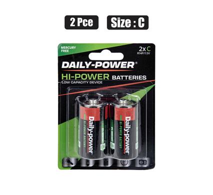 PACK OF 2 SIZE C BATTERIES