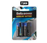 PACK OF 2 C SIZE ALKALINE BATTERIES