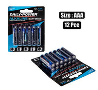 PACK OF 12 ALKALINE BATTERIES AAA SIZE