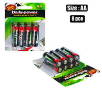 PACK OF 8 AA SIZE BATTERIES