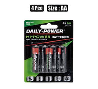 PACK OF 4 AA SIZE BATTERIES