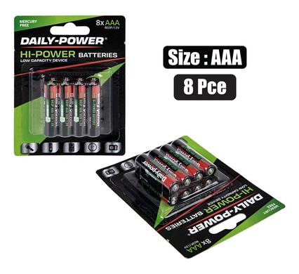 PACK OF 8 AAA SIZE BATTERIES
