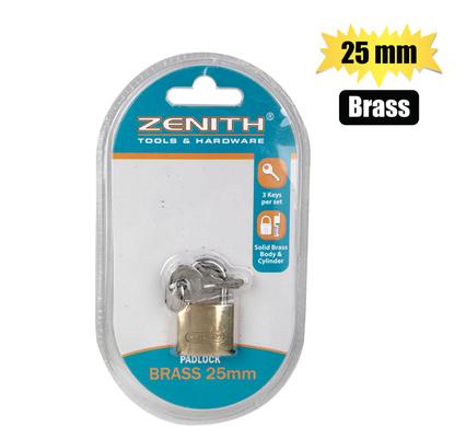 BRASS PADLOCK 25mm