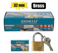 BOX OF 6 BRASS PADLOCKS 32mm