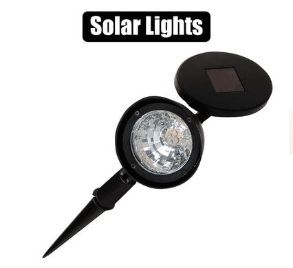 SOLAR GARDEN SPOT-LIGHT 30cm 3 LED