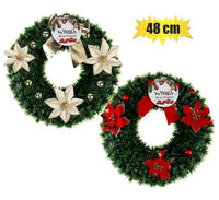 XMAS WREATH TINSEL 48cm