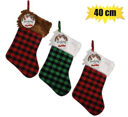 CHRISTMAS STOCKING TARTAN DESIGN