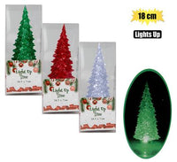 CHRISTMAS LIGHT UP TREE 18CM