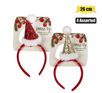 CHRISTMAS DRESS UP GLITTER HEADBAND