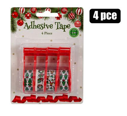 CHRISTMAS ADHESIVE TAPE PACK OF 4