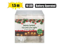 CHRISTMAS PINE CONE LED LIGHTS 1.5M