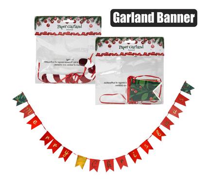 CHRISTMAS PAPER BANNER GARLAND