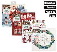 CHRISTMAS SERVIETTES PACK OF 20