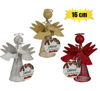 CHRISTMAS TABLE DECORATION GLITTER ANGEL