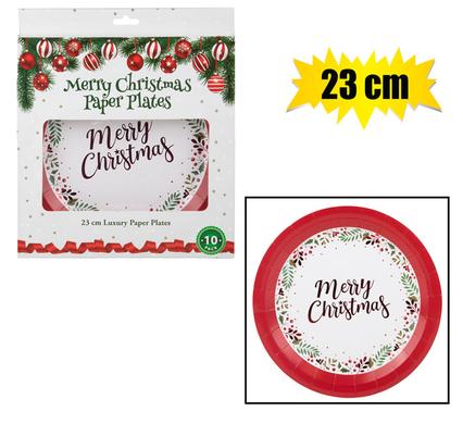 CHRISTMAS LUXURY PAPER PLATES PACK OF 10