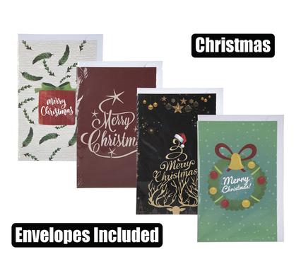 CHRISTMAS CARD & ENVELOPE 13CM