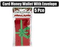 CHRISTMAS CASH GIFT MONEY WALLET WITH ENVELOPE PACK OF 5