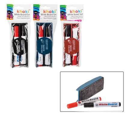 WHITEBOARD MARKER SET WITH MAGNETIC ERASER