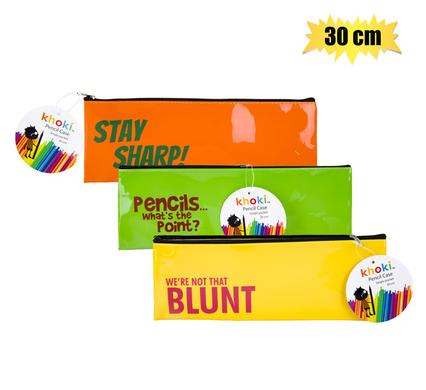 PENCIL CASE WITH TRENDY SAYINGS 30CM